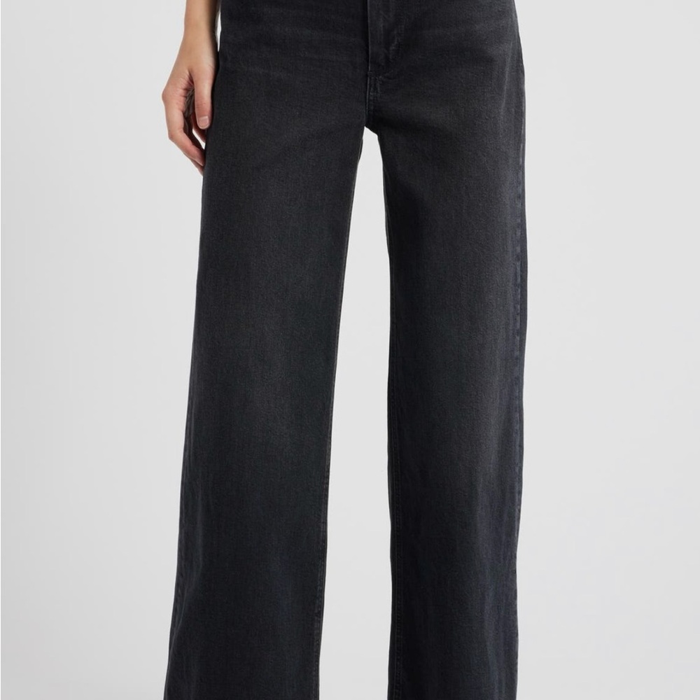 Women's Black Wide-Leg Jeans PAIGE